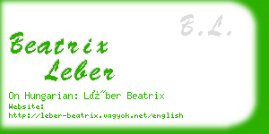 beatrix leber business card